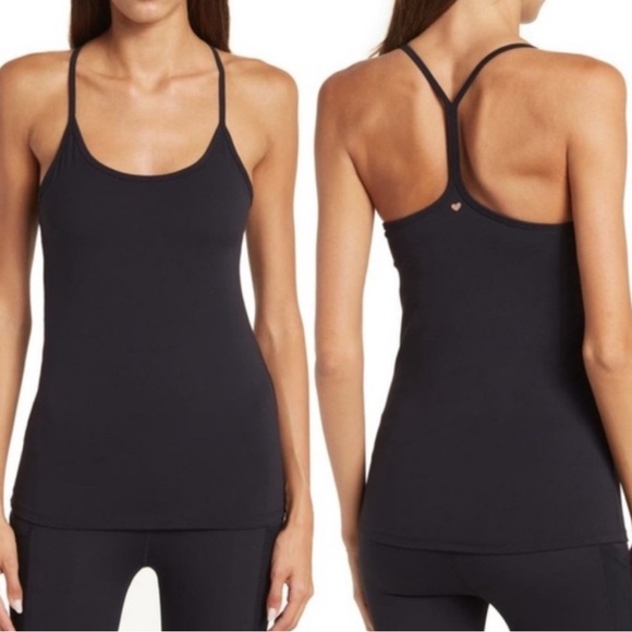 NWT!! ELECTRIC YOGA Black Strappy Tank Top - Picture 1 of 8